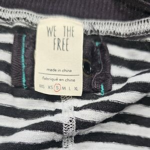 We The Free Black and White Striped Knit Top